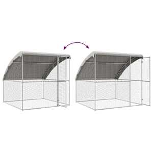 Klec na kuřata 2 pcs Stříbrná 400 x 200 x 200 cm Ocel a PE - obrázek 11