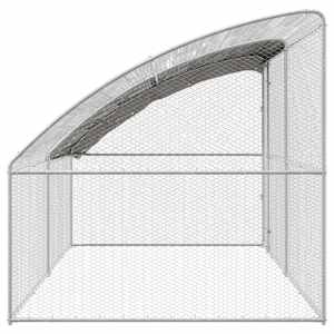 Klec na kuřata 2 pcs Stříbrná 400 x 200 x 200 cm Ocel a PE - obrázek 5