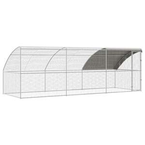 Klec na kuřata 3 pcs Stříbrná 600 x 200 x 200 cm Ocel a PE - obrázek 2