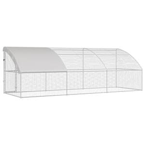 Klec na kuřata 3 pcs Stříbrná 600 x 200 x 200 cm Ocel a PE - obrázek 6