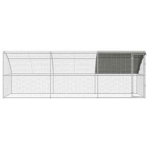 Klec na kuřata 3 pcs Stříbrná 600 x 200 x 200 cm Ocel a PE - obrázek 4