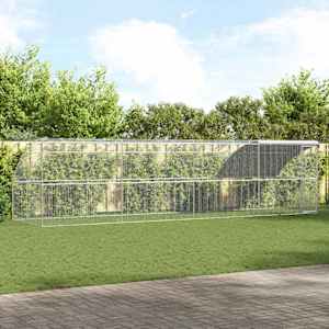 Kletka za piščance 4 pcs srebrna 800 x 200 x 200 cm Jeklo in PE