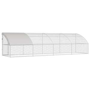 Klec na kuřata 4 pcs Stříbrná 800 x 200 x 200 cm Ocel a PE - obrázek 6