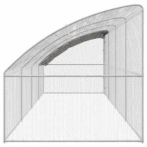 Klec na kuřata 4 pcs Stříbrná 800 x 200 x 200 cm Ocel a PE - obrázek 5