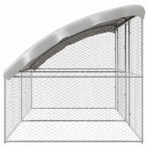 Psí kennel 2 pcs Stříbrná 4 x 2 x 2 m Pozinkovaná ocel - obrázek 5