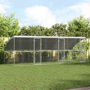 Pasja lopa 3 pcs srebrna 6 x 2 x 2 m Pocinkano jeklo