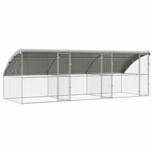 vidaXL Koerakuut 3 tk H&otilde;bedane 6 x 2 x 2 m Tsingitud teras