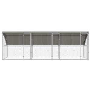 Psí kennel 3 pcs Stříbrná 6 x 2 x 2 m Pozinkovaná ocel - obrázek 4