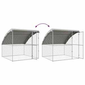 Psí kennel 3 pcs Stříbrná 6 x 2 x 2 m Pozinkovaná ocel - obrázek 10