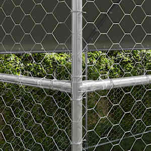 Psí kennel 4 pcs Stříbrná 8 x 2 x 2 m Pozinkovaná ocel - obrázek 3