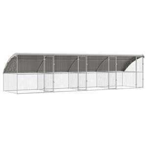 vidaXL Koerakuut 4 tk H&otilde;bedane 8 x 2 x 2 m Tsingitud teras