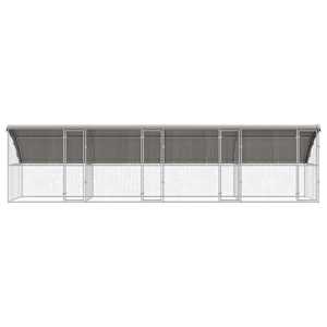 Psí kennel 4 pcs Stříbrná 8 x 2 x 2 m Pozinkovaná ocel - obrázek 4