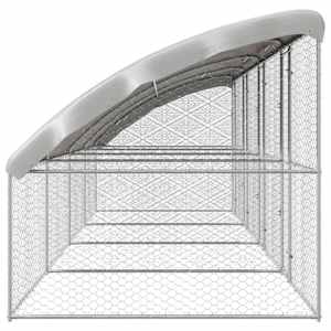Psí kennel 4 pcs Stříbrná 8 x 2 x 2 m Pozinkovaná ocel - obrázek 5
