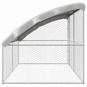 Psí kennel 2 pcs Stříbrná 4 x 2 x 2 m Pozinkovaná ocel - obrázek 5