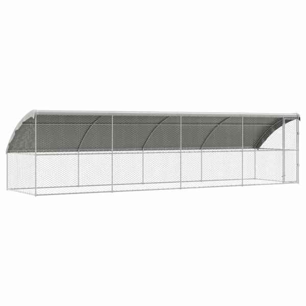 vidaXL Koerakuut 4 tk H&otilde;bedane 8 x 2 x 2 m Tsingitud teras