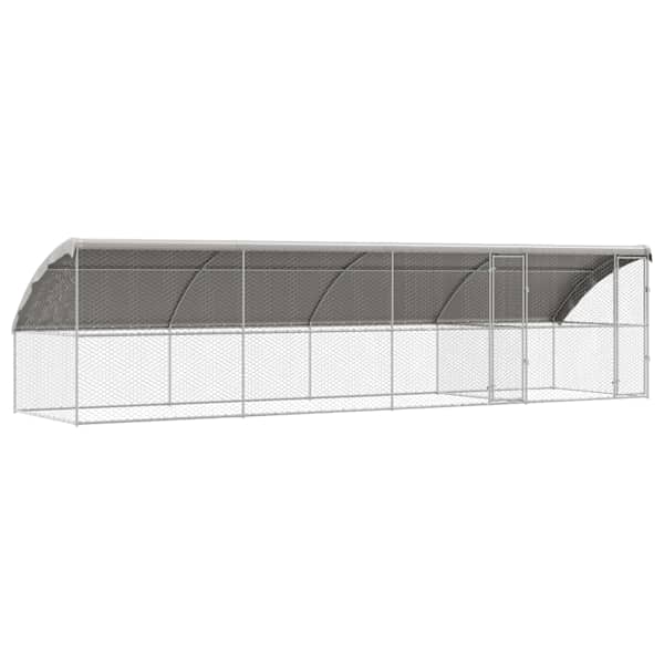 vidaXL Koerakuut 4 tk H&otilde;bedane 8 x 2 x 2 m Tsingitud teras