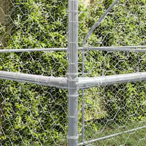 Psí kennel 2 pcs Stříbrná 4 x 2 x 2 m Pozinkovaná ocel - obrázek 3