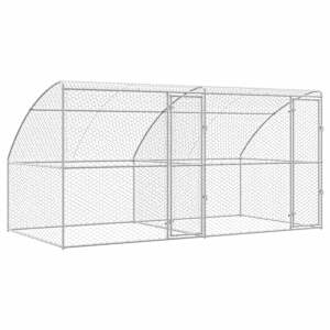 vidaXL Koerakuut 2 tk H&otilde;bedane 4 x 2 x 2 m Tsingitud teras
