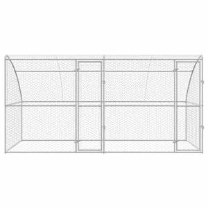 Psí kennel 2 pcs Stříbrná 4 x 2 x 2 m Pozinkovaná ocel - obrázek 4