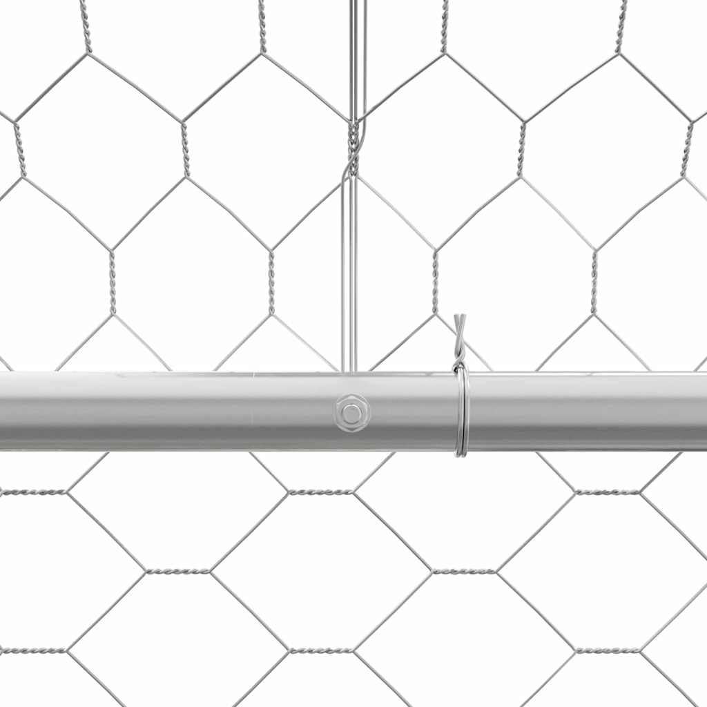 Koirankoppi säilytystilassa 3 pcs Hopea 6 x 2 x 2 m Teräs - Image 10