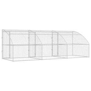 Psí kennel 3 pcs Stříbrná 6 x 2 x 2 m Pozinkovaná ocel - obrázek 6