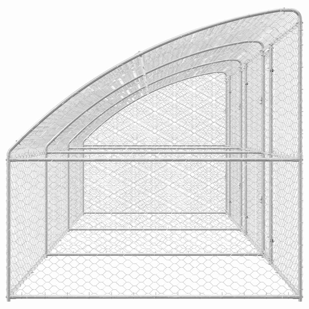 Koirankoppi säilytystilassa 3 pcs Hopea 6 x 2 x 2 m Teräs - Image 5