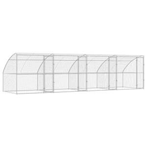 vidaXL Koerakuut 4 tk H&otilde;bedane 8 x 2 x 2 m Tsingitud teras