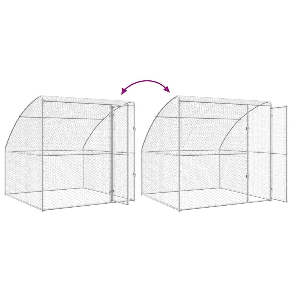 Koirankoppi säilytystilassa 4 pcs Hopea 8 x 2 x 2 m Teräs - Image 11