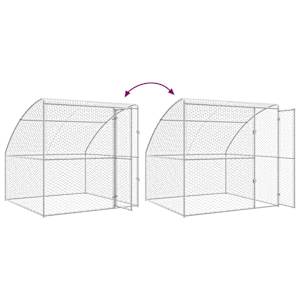 Psí kennel 4 pcs Stříbrná 8 x 2 x 2 m Pozinkovaná ocel - obrázek 11