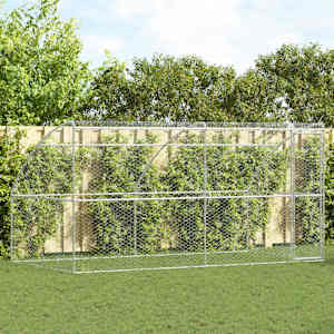 Pasja lopa 2 pcs srebrna 4 x 2 x 2 m Pocinkano jeklo