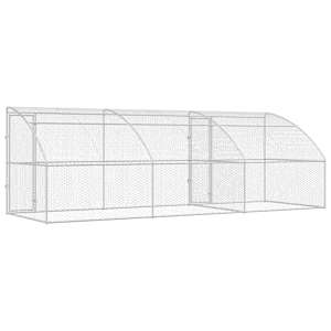 Psí kennel 3 pcs Stříbrná 6 x 2 x 2 m Pozinkovaná ocel - obrázek 6