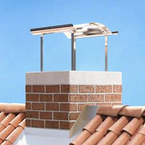 Dimniška kapica srebrna 59,5 x 50 x 36,5 cm Nerjaveče jeklo