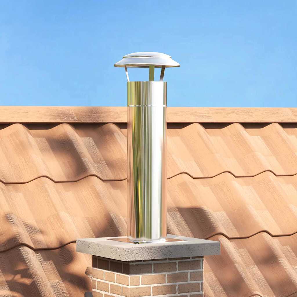 vidaXL Extensie pentru Capac de Semineu Argintiu 26 x 26 x 50 cm