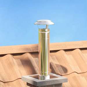 Pokrov za dimnik proti dežju srebrna 20 x 20 x 18 cm