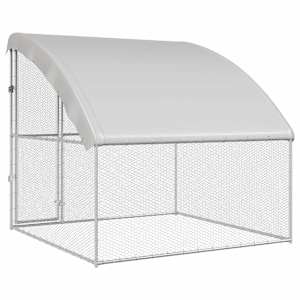 Klec na kuřata Stříbrná 2 x 2 x 2 m Pozinkovaná ocel - obrázek 6