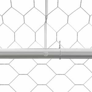 Psí kennel s úložištěm Stříbrná 2 x 2 x 2 m Pozinkovaná ocel - obrázek 10