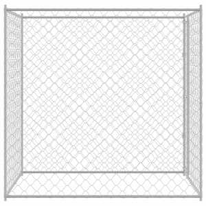 Klec pro psa Stříbrná 200 x 200 x 200 cm Pozinkovaná ocel - obrázek 5