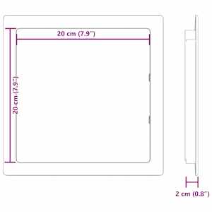 Přístupové panely 2 pcs Bílá 20 x 20 cm ABS plast - obrázek 10