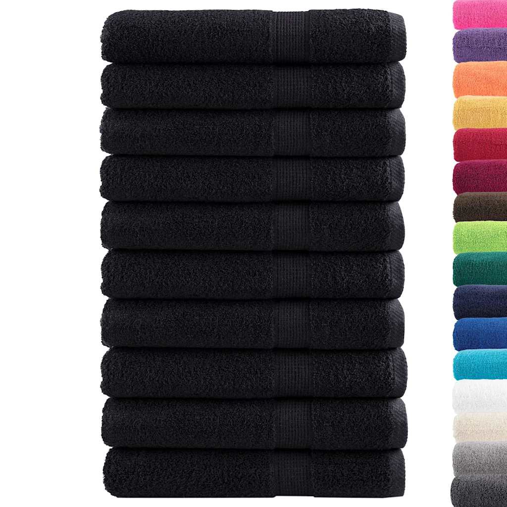 Thumbnail - vidaXL Saunatücher 25 pcs Schwarz 80 x 200 cm Baumwolle
