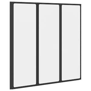 vidaXL Du&scaron;isein Must 120 x 2 x 117 cm Alumiinium ja PP