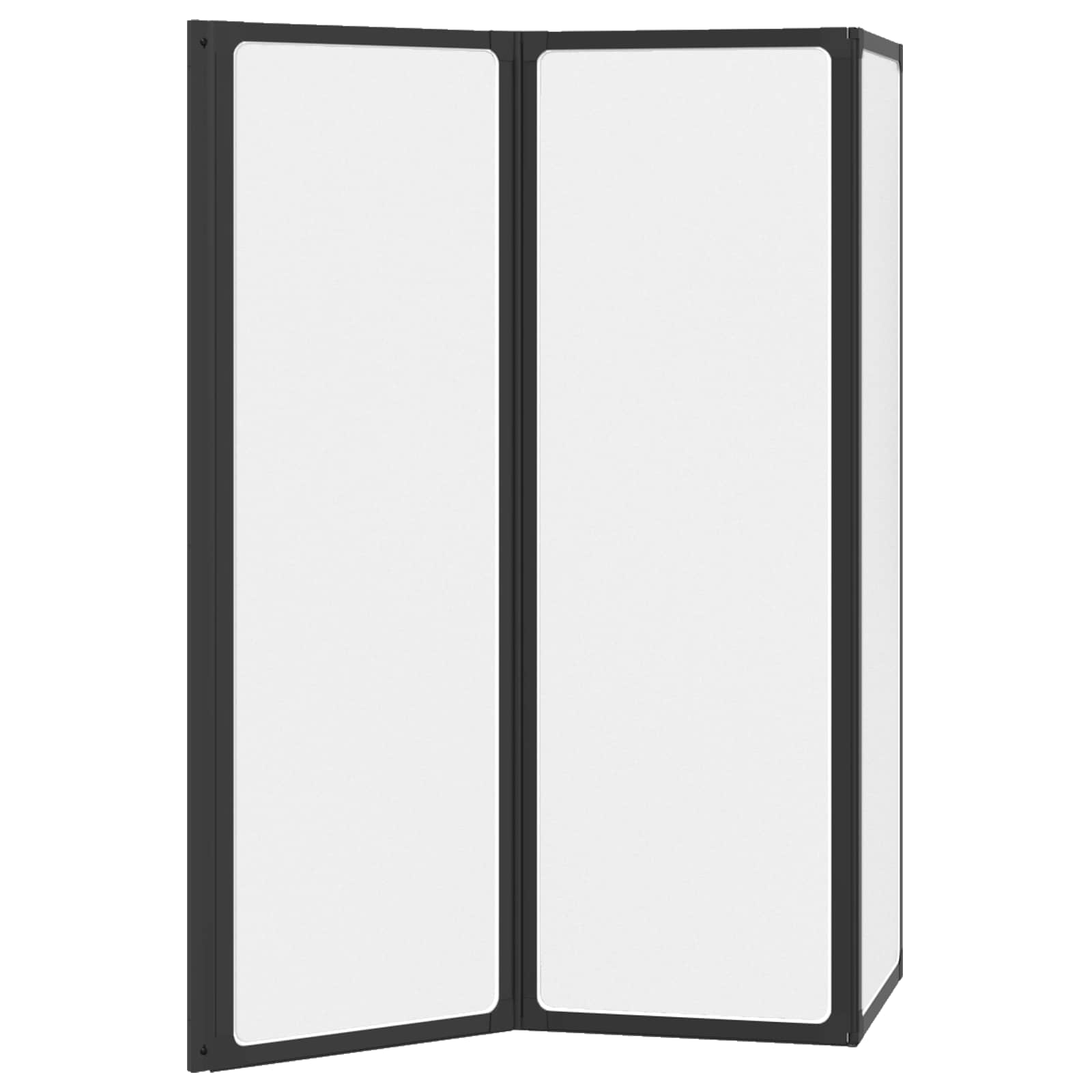 Tuš stena Črna 120 x 2 x 117 cm Aluminij in PP - slika 5