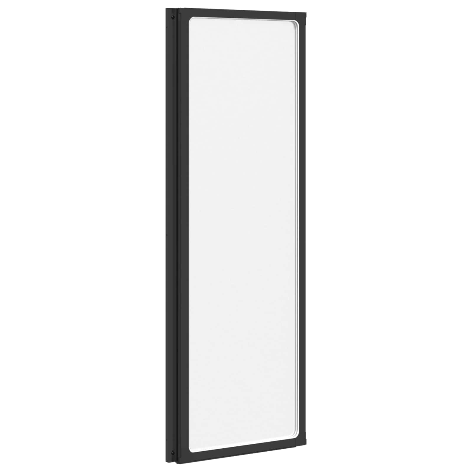 Tuš stena Črna 120 x 2 x 117 cm Aluminij in PP - slika 6