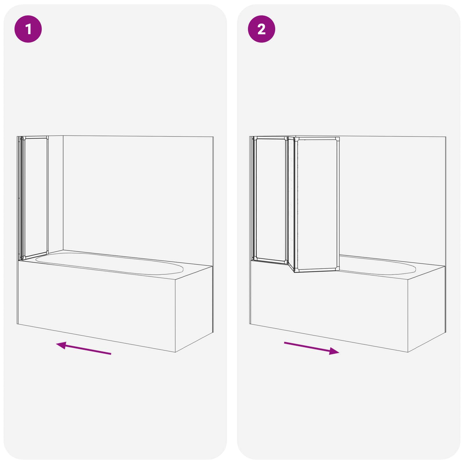 Tuš stena Črna 120 x 2 x 117 cm Aluminij in PP - slika 11