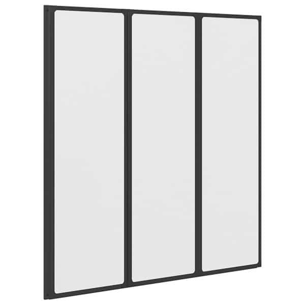 vidaXL Du&scaron;isein Must 132 x 2 x 140 cm Alumiinium ja PP