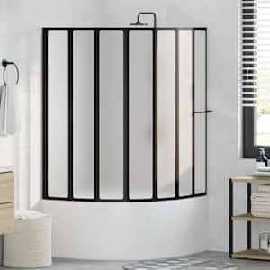 Tuš stena Črna 168 x 140 cm Aluminij