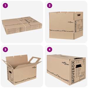 Stěhovací krabice 20 pcs Přírodní 59 x 31,5 x 31,5 cm Lepenka - obrázek 7
