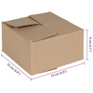 Skládací box s úložištěm 50 pcs Přírodní 15 x 15 x 8 cm Lepenka - obrázek 5