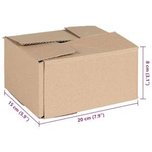 Skládací box 50 pcs Přírodní 20 x 15 x 10 cm Lepenka - obrázek 5