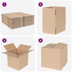 Skládací box 50 pcs Přírodní 20 x 20 x 20 cm Lepenka - obrázek 6