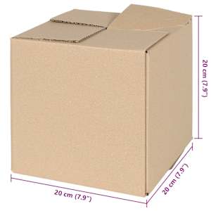 Skládací box 50 pcs Přírodní 20 x 20 x 20 cm Lepenka - obrázek 5